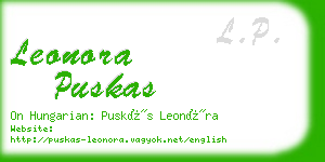 leonora puskas business card